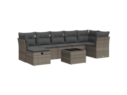 Maison Exclusive - Set De Sofás De Jardín Y Cojines 8 Piezas Ratán Sintético Gris