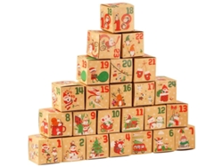 Calendario De Adviento Navideño Con 24 Cajas, Regalos Para Niños Y Adornos Familiares.