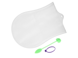 Bolsa de silicona para amasar versátil y multifuncional para batidora de cocina, color blanco transparente