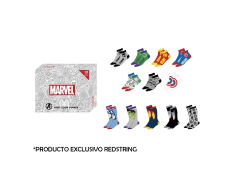 Avengers - Calendario De Adviento/ Caja Regalo Calcetines Talla: 41/46 CERDÁ