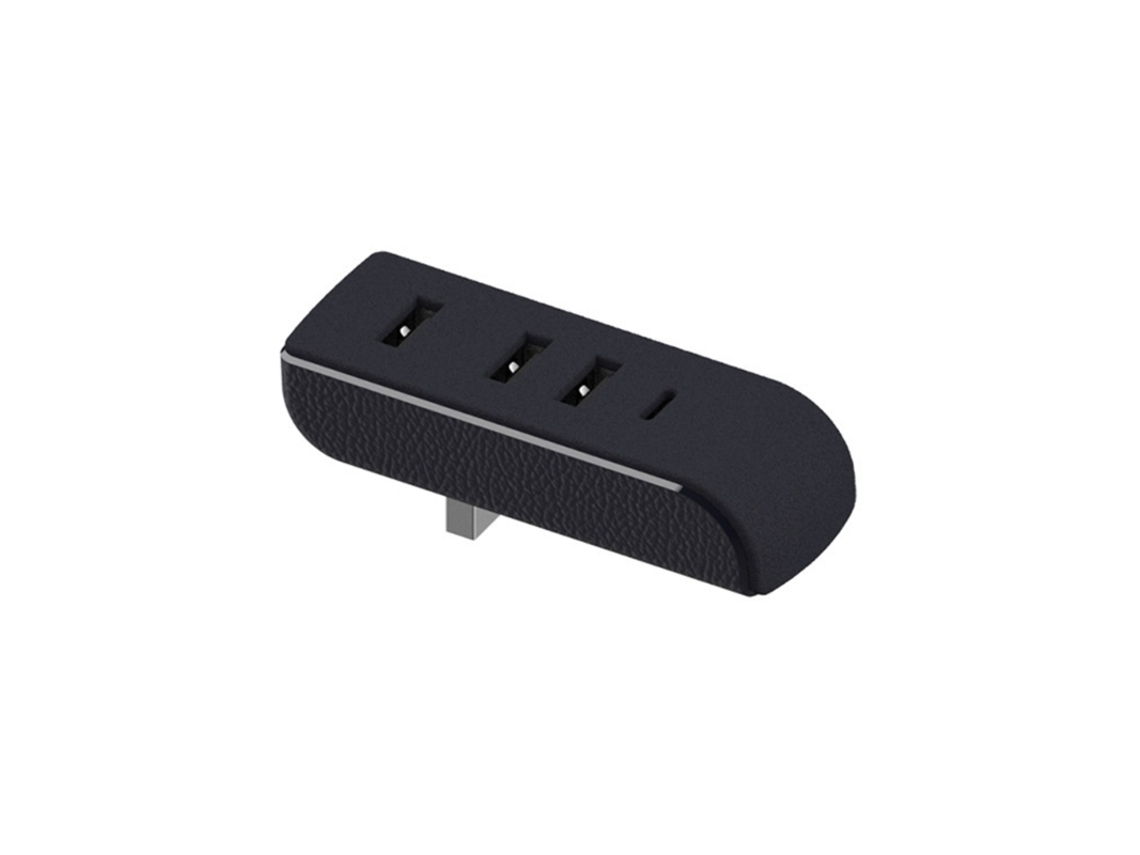 Estación de acoplamiento Yizhood Guantera Concentrador USB Accesorios rápidos para automóvil Negro