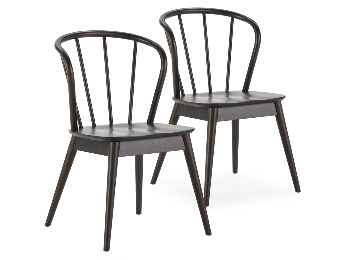 Conjunto de 2 Cadeiras Brisa Cor Cappucino Madeira Sólida VS VENTA-STOCK 47 x 59 x 83