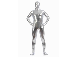 Disfraz De Spandex Metálico Brillante Negro Para Hombre - Halloween, Carnaval, Representaciones Teatrales, Traje De Alta Calidad