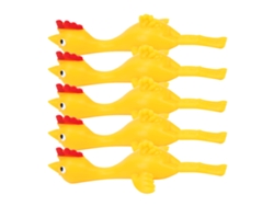 5pcs Juguete Elástico De Pollitos Para Dedos Divertido Juguete De Pollos Estirable Para Niños Bebés