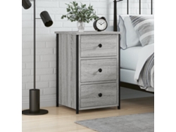 Mesita de Noche 40X36X60 Cm Derivados Madera Gris Sonoma