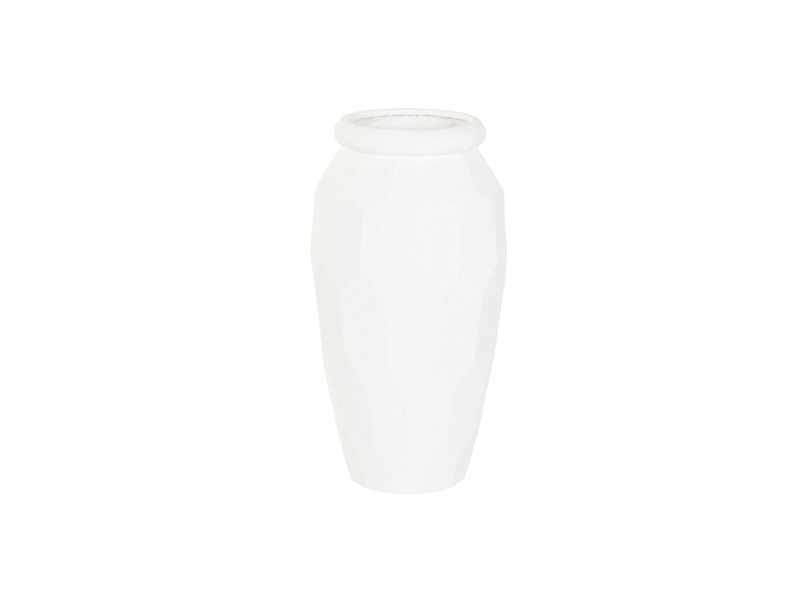 Macetero Magnesia Rugoso Blanco Roto 47x47x61cm
