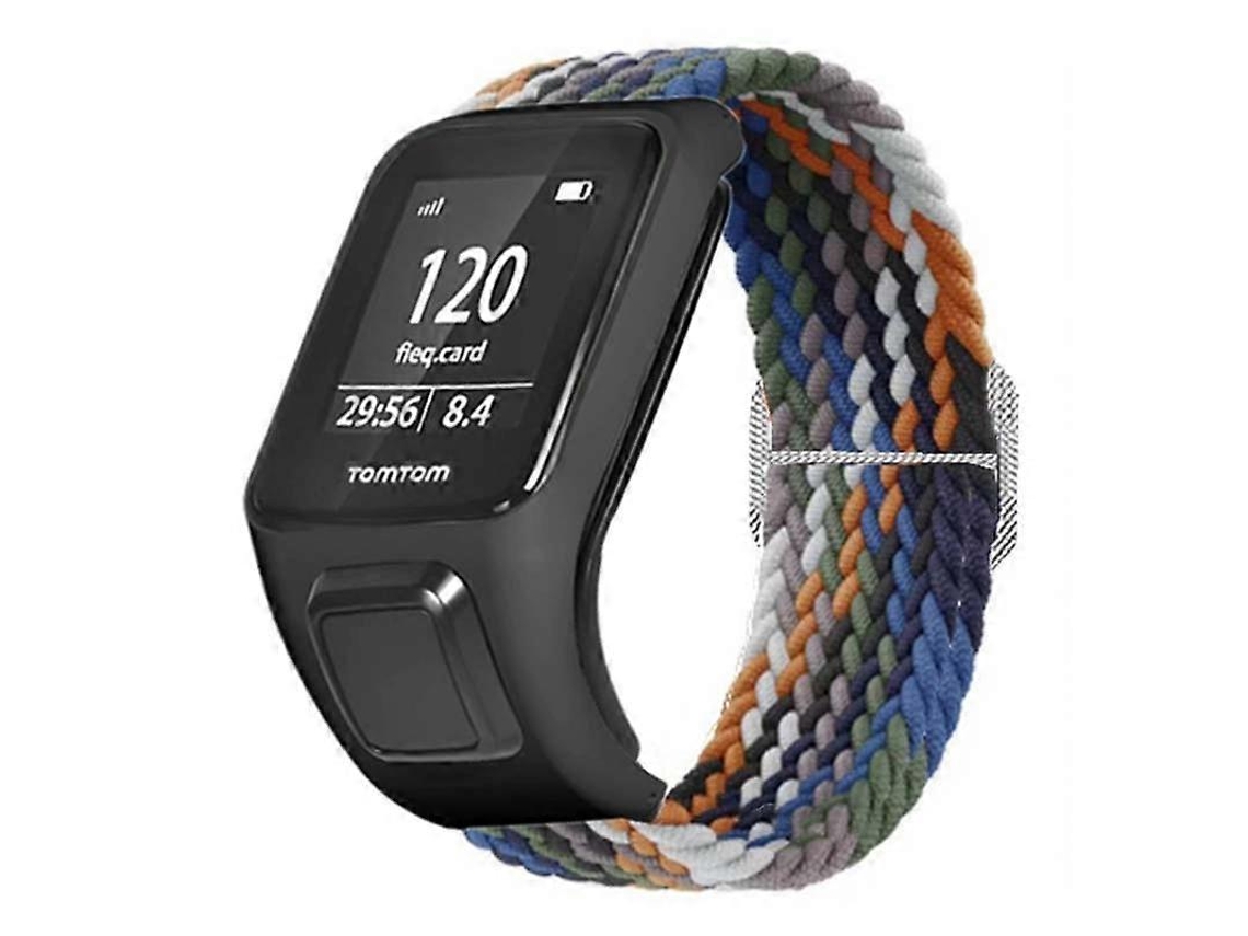 Correa de nailon trenzada ajustable con funda Ly para bicicleta eléctrica TomTom Runner 2/3/Spark/Adventurer
