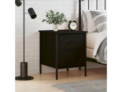 Mesita de noche | Mesita de noche | Mueble de noche 40x42x50 cm Derivados de madera Negro