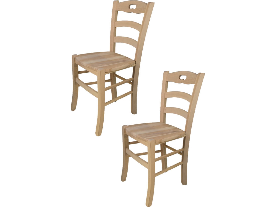 Conjunto de 2 Cadeiras T M C S Savoie U151GR (Castanho Claro - 88x43x46 cm - Madeira)