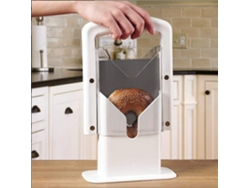 Cortadora de bagels estilo guillotina con protector de seguridad, cuchilla afilada de acero inoxidable dentada para cortar bagels.