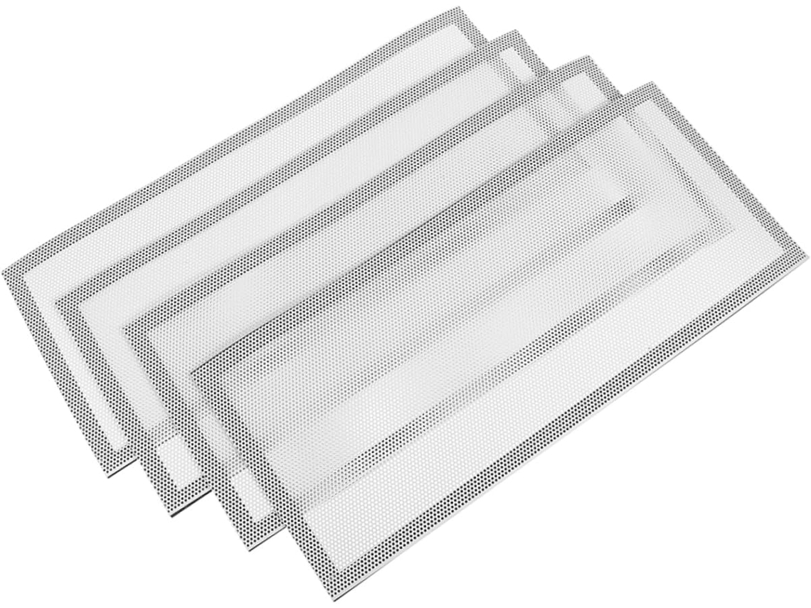 Juego De 4 Rejillas De Ventilación Magnéticas De Fibra De Vidrio En Pvc Blanco.