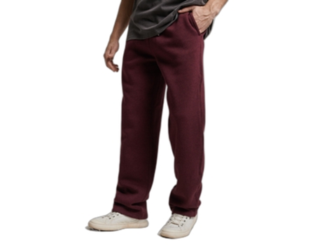 Pantalones Vintage de Hombre para Fitness SUPERDRY Chándal Recto Logo Algodón Rojo (M)