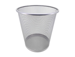 Papelera de rejilla metálica | Capacidad de 12 litros Gris