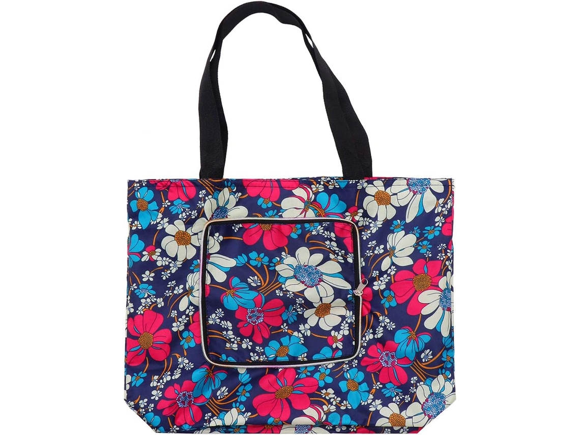 Diario Bolsa De Compras Plegable Con Cremallera,