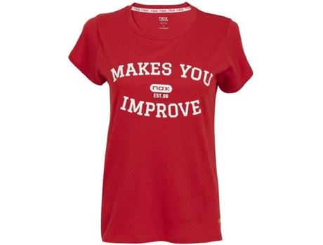 Camiseta de Mujer NOX Basic Tenis Rojo (XS)