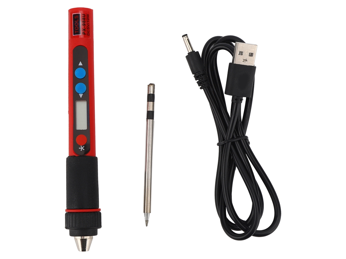 Soldador Usb Con Termostato Digital Herramienta Sin Cable De Mano Ajuste De Temperatura