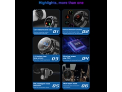 Reloj Inteligente 2 En 1 Auriculares Inalámbricos Verdaderos Bluetooth 5.0 Cancelación De Ruido Enc
