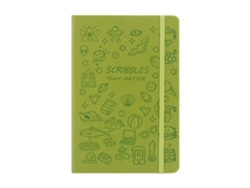 Cuaderno escolar A6, bonito diario con páginas en relieve, color verde Gertiz (100 hojas)