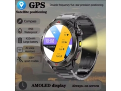 Smartwatch Gps (aço Preto Com Três Pérolas) Com Posicionamento Por Satélite Beidou, Monitoramento De Frequência Cardíaca E À Prova D'água.