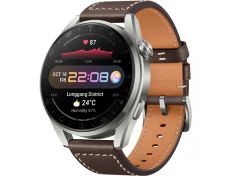 Smartwatch HUAWEI 3 Pro Classic 48 mm Correa de cuero marrón gris titanio