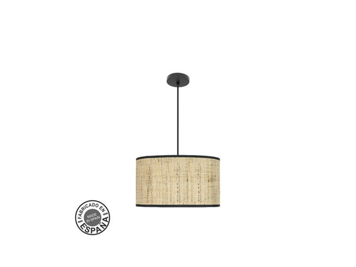 Colgante Moda 2xe27 Negro/cañizo Oscuro Regx40x40 C/difusor