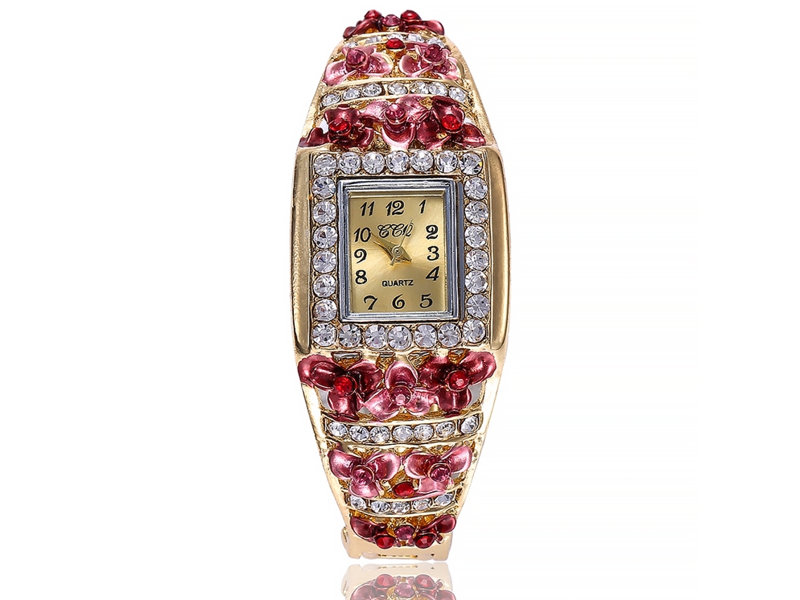 Reloj De Cuarzo De Moda Para Mujer Con Correa De Aleación Y Esfera Cuadrada.