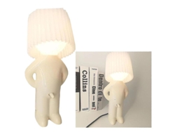 Lámpara De Oficina Creativa Para Niños Tímidos, Diseño Único, Brillo Ajustable, Regalo Divertido, Blanca.