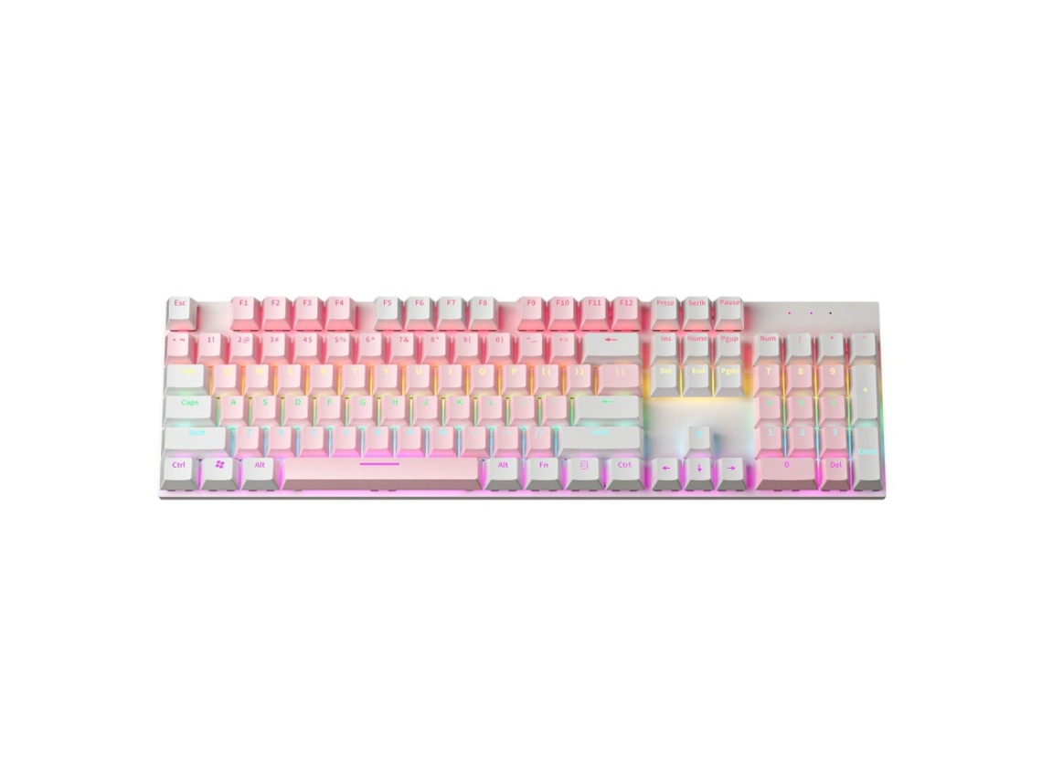 Teclado Gaming TRUMSEN KY300 RGB (Mecânico - Português - Rosa)