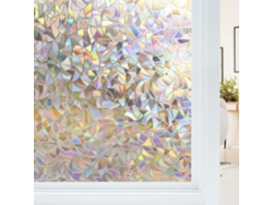 Película para ventanas de privacidad, adhesivo colorido para ventanas, película estática 3D para vidrio (45 cm x 200 cm) Especificaciones.