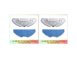 2x Replacement Mop Bracket Kit For 360 S8 / Tp-link Tapo Rv30 Plus / Tapo Rv10 Plus Robot Vacuum Cleaner Microfiber Pads