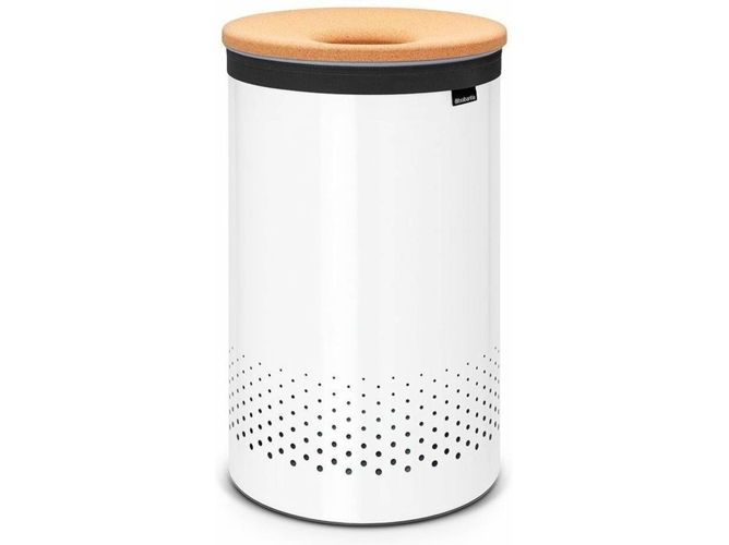 Cesta de Ropa BRABANTIA 104404 (Blanco - 3,85 kg - 39,6 x 39,6 x 67 cm - Garantía: 10 Años)