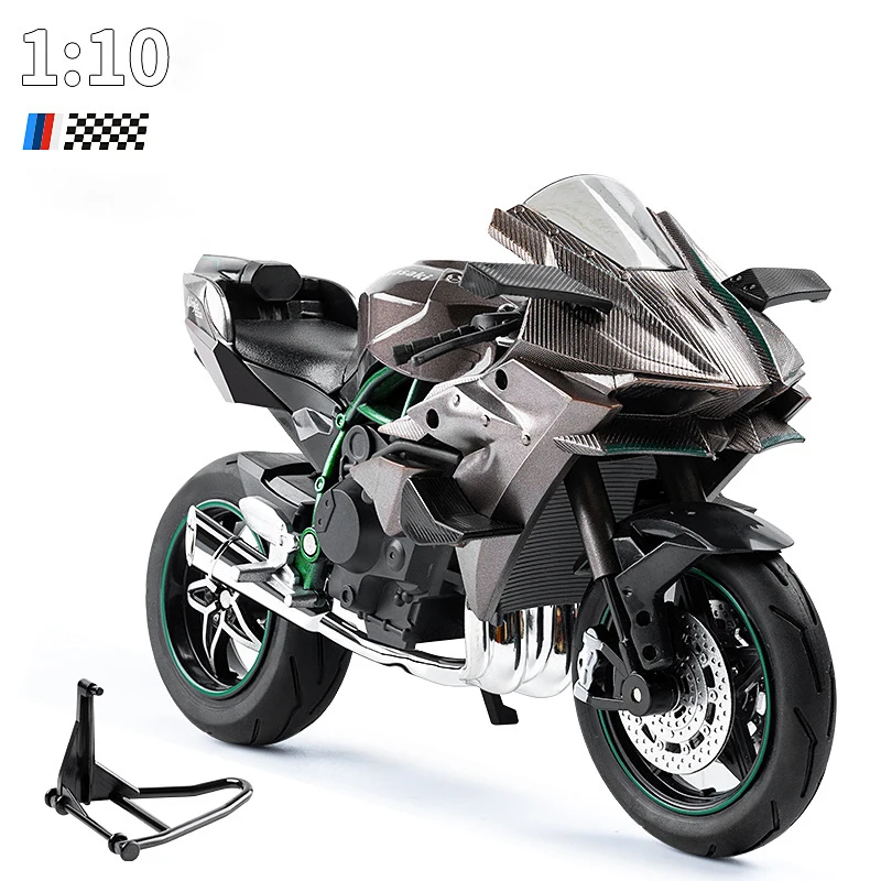 (prateado) Miniatura De Motocicleta Em Liga Metálica Fundida, Escala 1:10, Para Colecionadores.