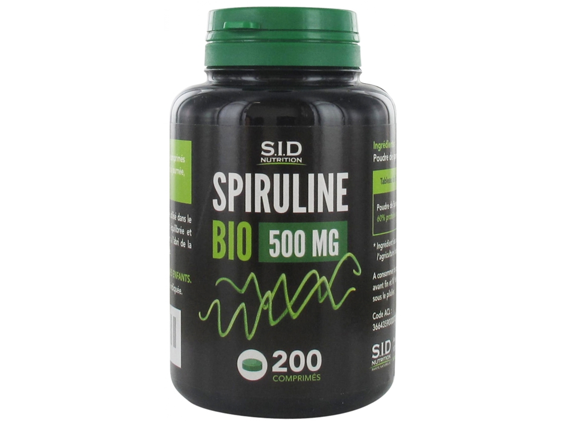 Espirulina Bio 500 Mg 200 Comprimidos S.I.D NUTRITION