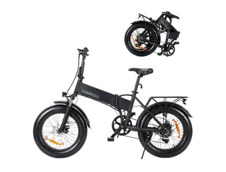 Bicicleta Eléctrica TOUROLL S1 250W 60Nm Torque 15.6Ah Batería Negra