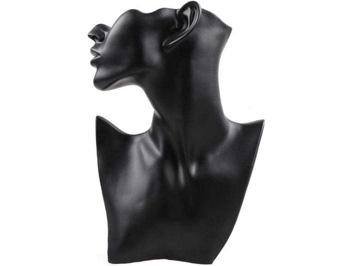 Soporte De Exhibición De Resina Para Collares Y Pendientes, Color Negro, 28 Cm De Alto, Para Joyerías.
