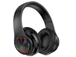 YEMAESRE B39 Auriculares Bluetooth inalámbricos y con cable Micro SD/TF Almohadillas suaves estéreo plegables Negro