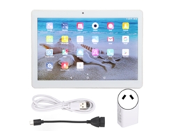 Tableta de 10 pulgadas, 2 GB/32 GB, cámara dual, pantalla IPS HD y CPU de ocho núcleos, luz dorada