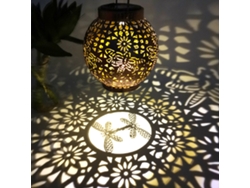 Bj-lâmpada De Projeção Esférica Solar Para Jardim Com Borboletas, Libélulas E Beija-flores, Luzes Decorativas Exteriores Para Pátio E Gramado