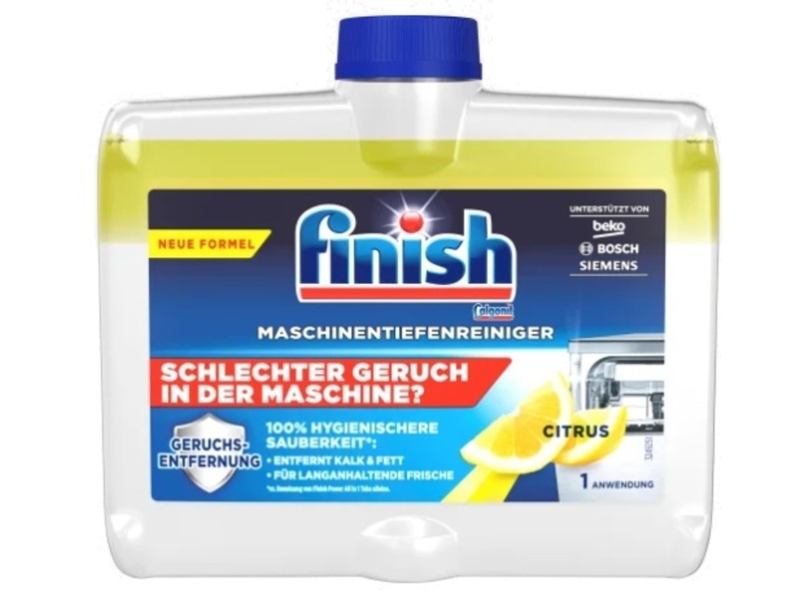 Finish, Limpiador lavavajillas con aroma a limón, 250 ml. Finalizar