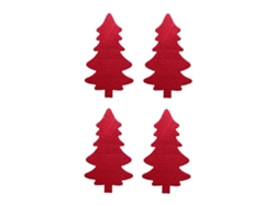 Bolsa para cubiertos de 4 piezas con diseño de copos de nieve y árbol de Navidad, ideal para cuchillos y tenedores, ideal para fiestas navideñas y decoración de mesa, Nostalgia88
