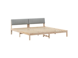 Maison Exclusive - Estructura De Cama Marrón Y Gris Claro 200 X 200 Cm