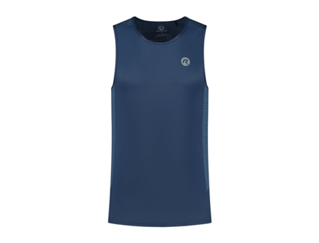 Camiseta sin Mangas de Hombre para Running ROGELLI Core Poliéster Azul (M)
