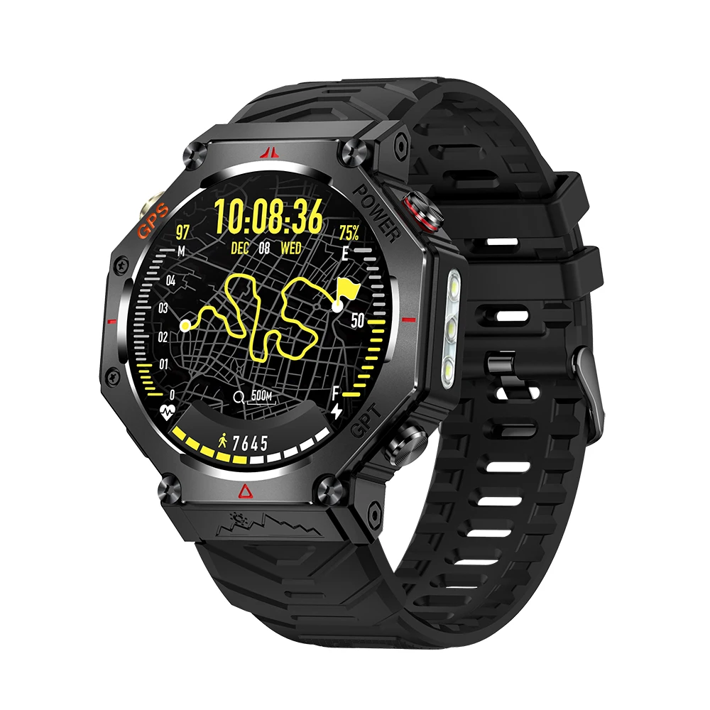 (negro) Reloj Inteligente Con Gps, Pantalla Hd De 1,39 Pulgadas Y Esfera De Reloj Con Inteligencia Artificial.
