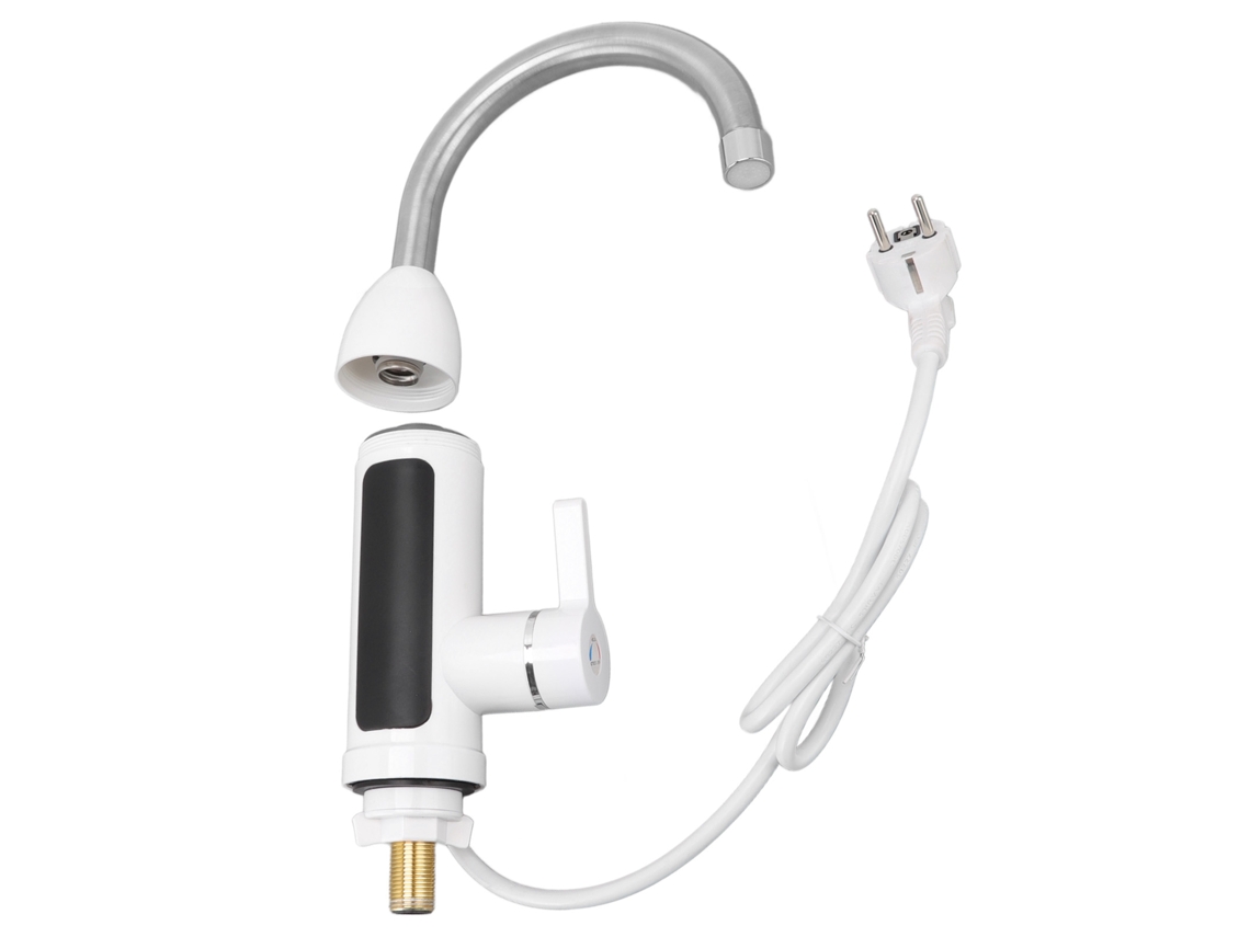 Ducha eléctrica instantánea sin tanque, grifo de cocina de acero inoxidable, 220 V, IPX4, UE