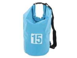Bolsa impermeable plegable de 15 litros, color azul, para buceo y camping.