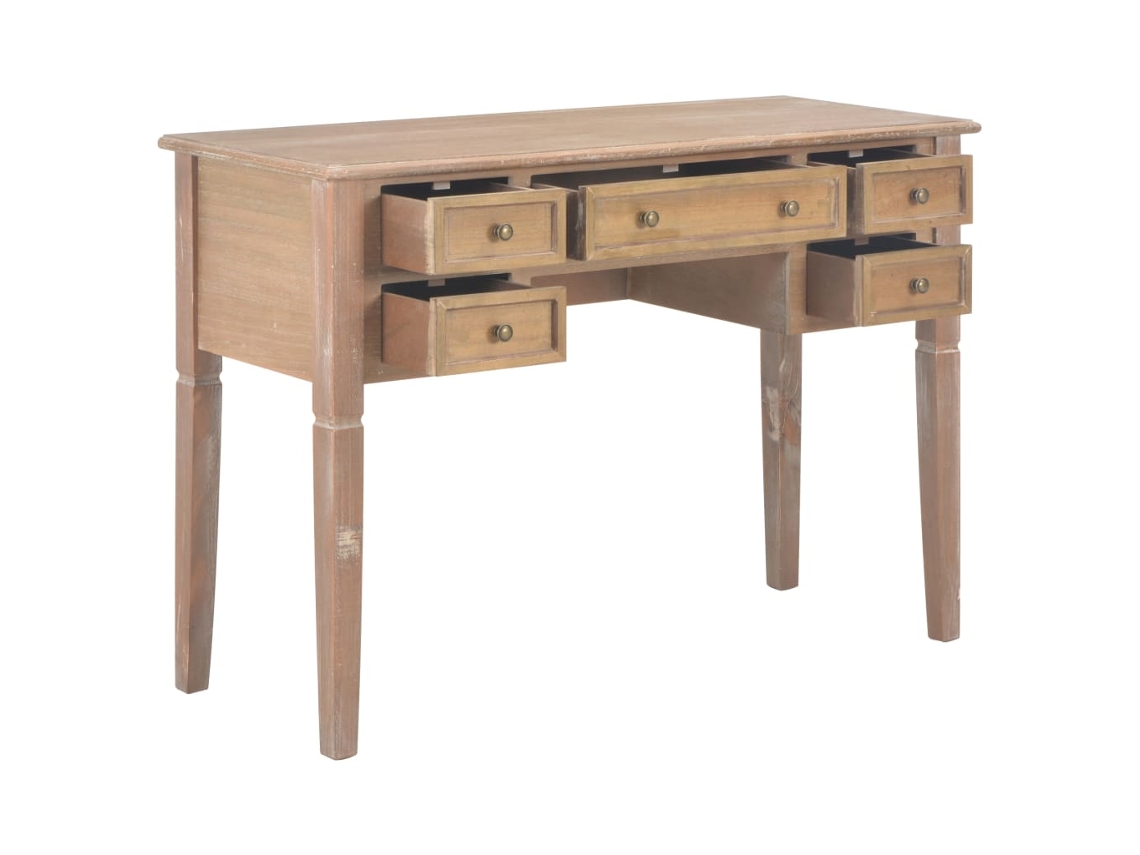 Maison Exclusive - Escritorio De Madera Marrón 109,5x45x77,5 Cm