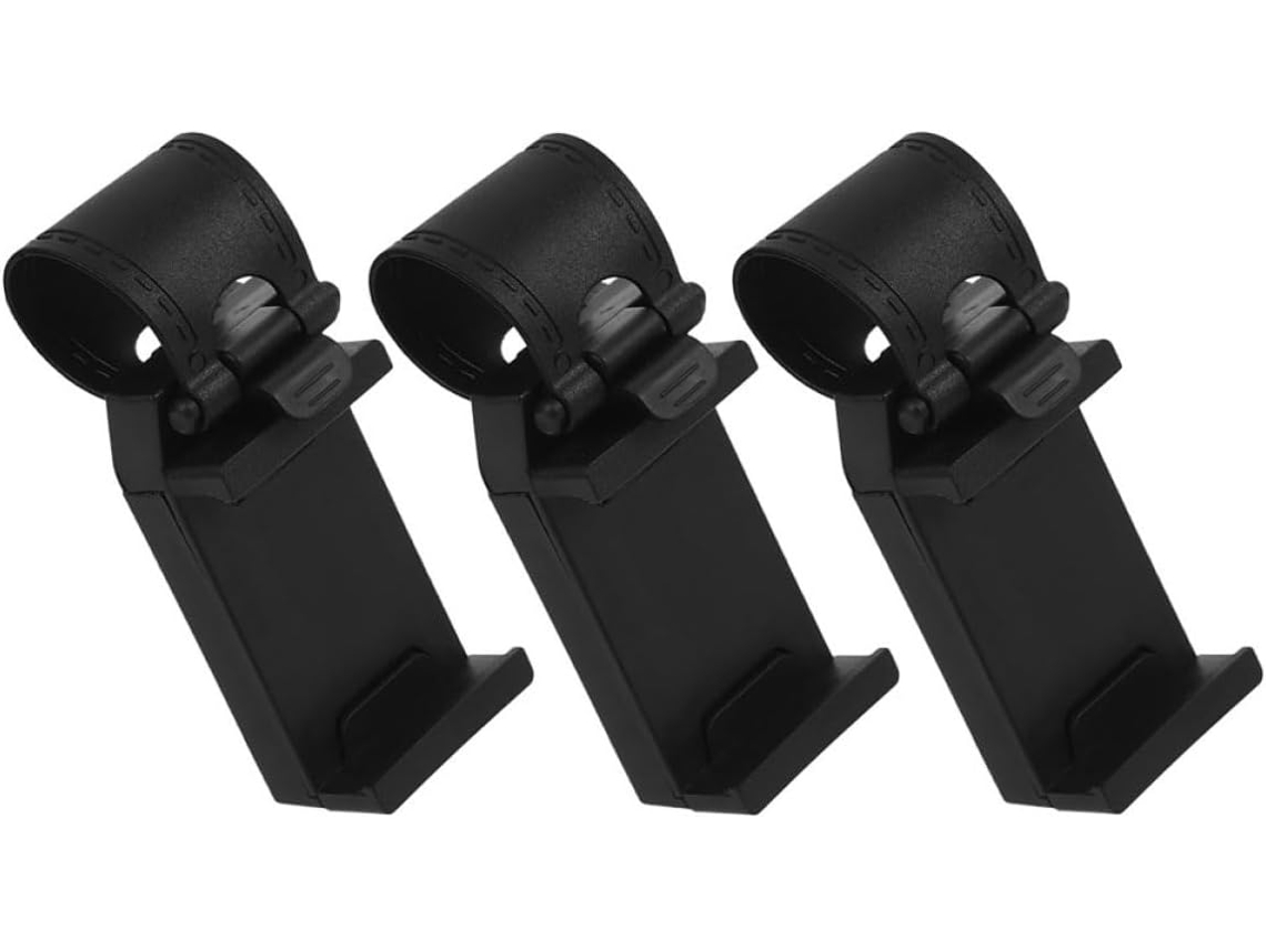 Soporte Para Teléfono De Coche Con Abrazadera Para Volante, Juego De 3 Piezas, Montaje De Plástico