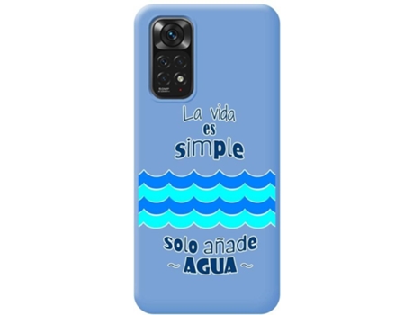 Carcasa Xiaomi Redmi Note 11 TUMUNDOSMARTPHONE Silicona Líquida Dibujos Agua Azul