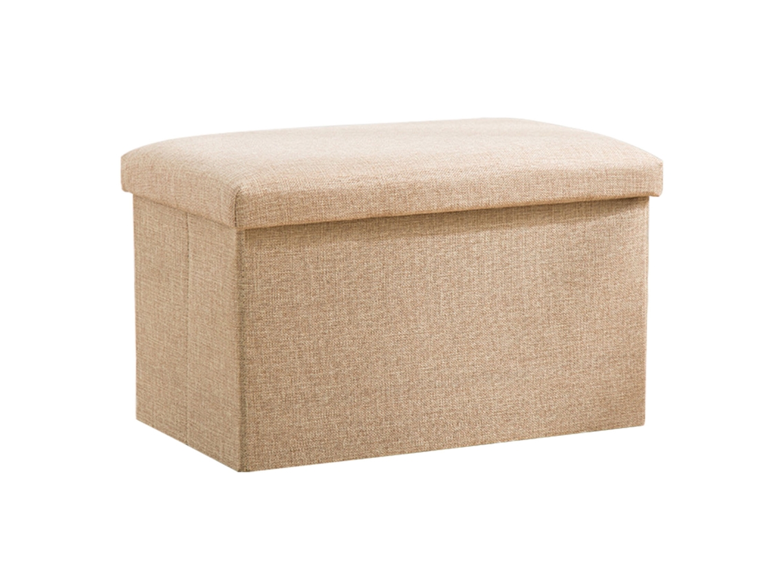 Reposapiés plegable de tela con almacenamiento, banco multifuncional para sala de estar y dormitorio.