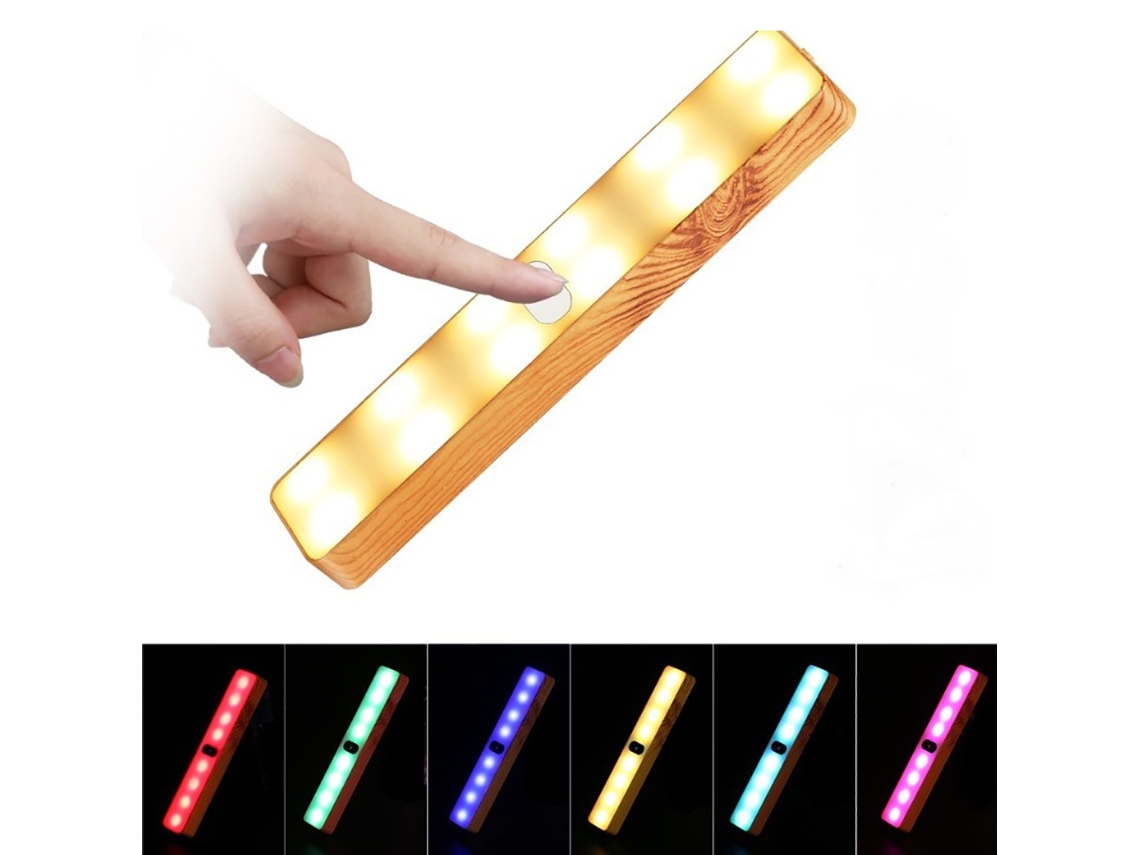 Lámpara De Noche Led Con Sensor Táctil, Imán, Para Mesita Noche, Recargable Por Usb, Regulable, Camb